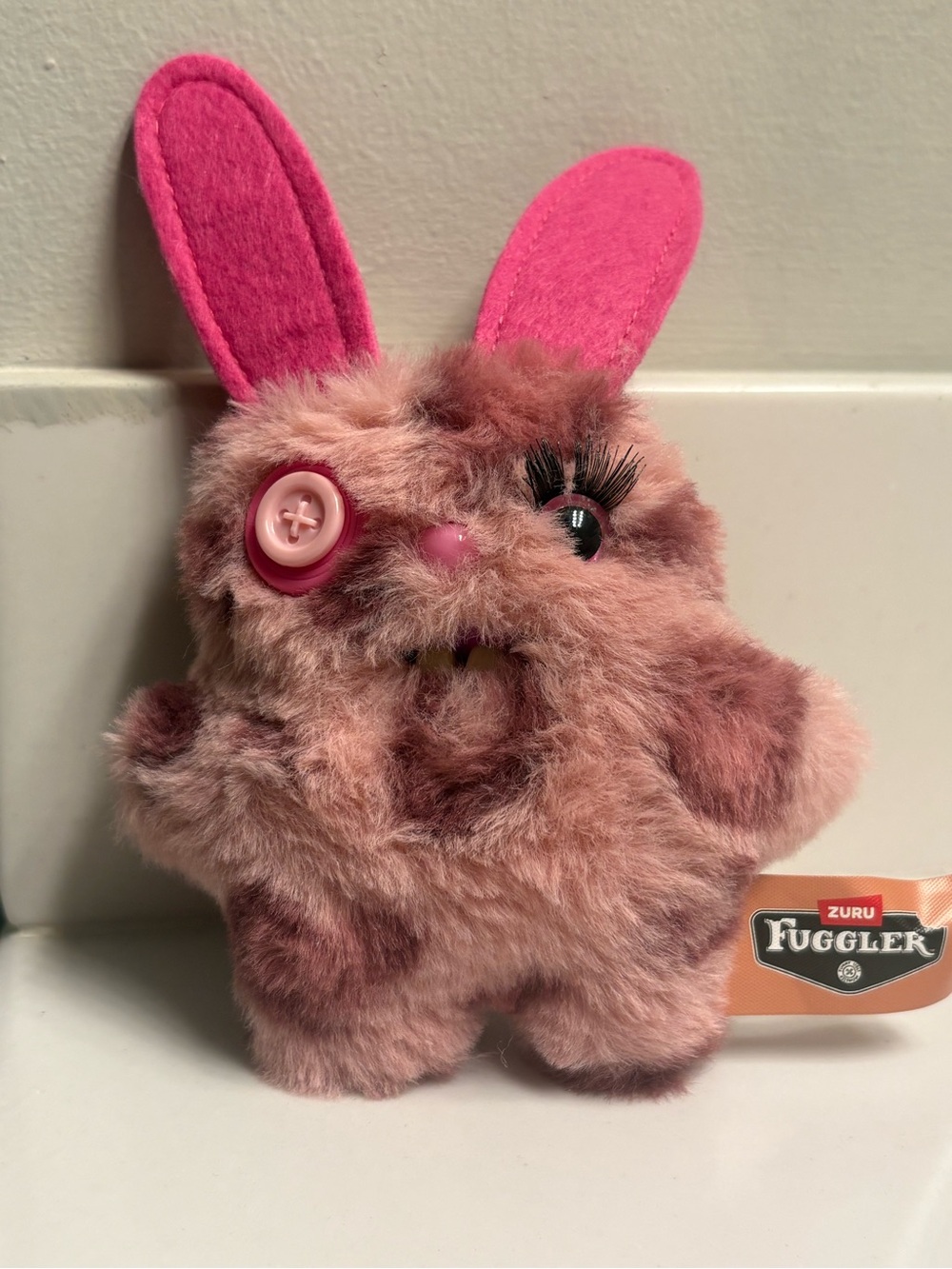 ZURU Fuggler Baddies Pink Plush Bunny Toy – Soft Fluffy Doll